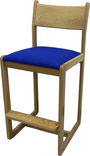 Brycen Bar Stool w\/Upholstered Seat & Wood Back